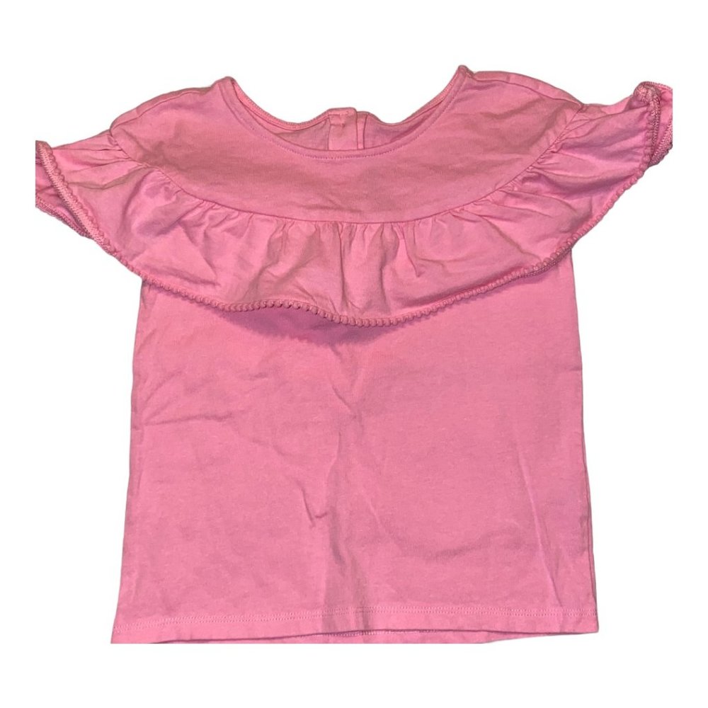 Janie and Jack Sz 6 Pink Cotton Ruffled Top Shirt